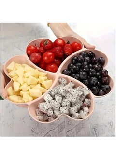 LDQ 1 pcs,Heart-Shaped Party Snack Service Tray,Appetizer Plate,Snack Bowl,Divided Snack Bowl Tray Nut, Candy, Fruit Container,Reuseable,4 Compartments For Household Living Room Coffee Table  - Image 3