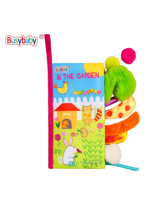 Montessori Cloth Book Infant Early Education Baby Touch Three-dimensional Animal Tail Newborn Educational Toys Export-Color:Garden BMT3185015  - Image 1