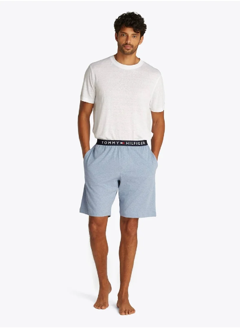 TOMMY HILFIGER Men's TH Original Jersey Pyjama Shorts - Cotton, Blue