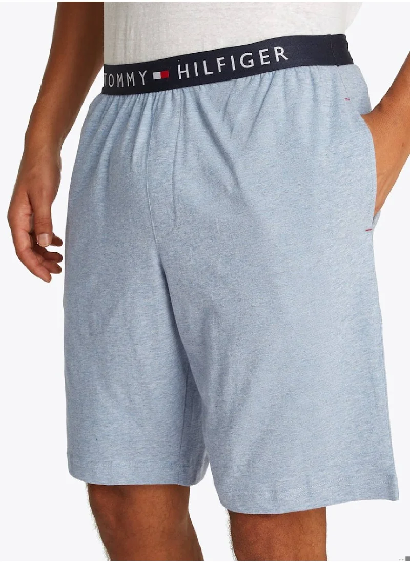 TOMMY HILFIGER Men's TH Original Jersey Pyjama Shorts - Cotton, Blue