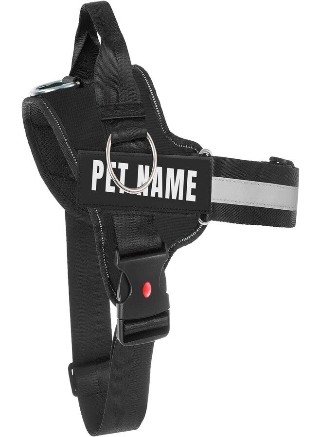 KIKA Pets No Pull Dog Harness with Name | Custom Dog Harness for Medium Dogs, Medium Size (for 13-20 kgs) Midnight Black - Image 1