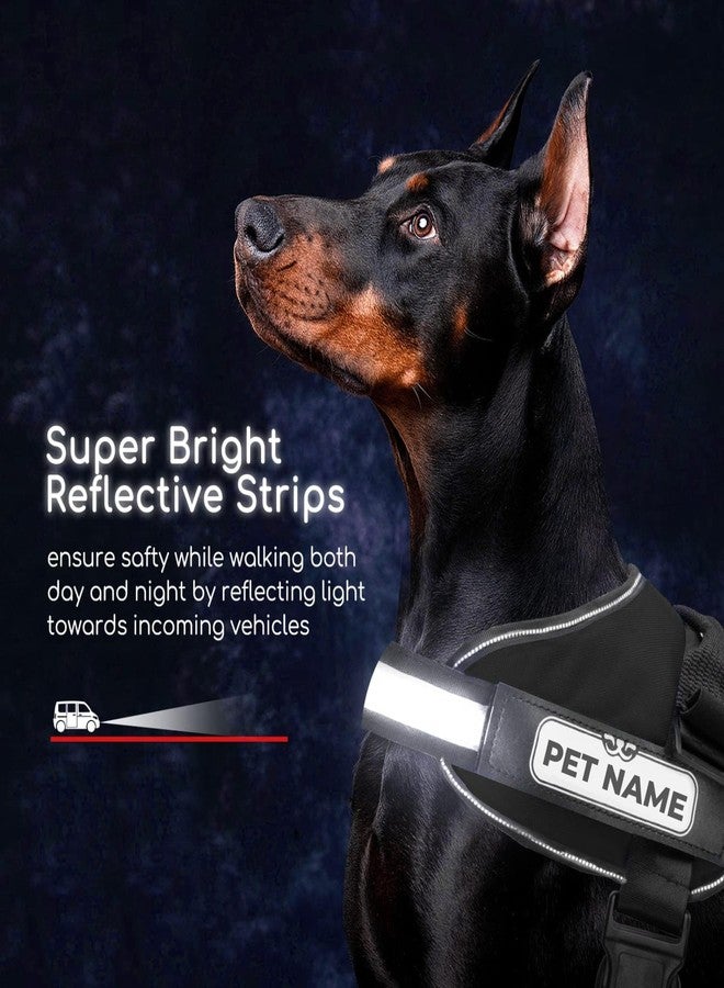 KIKA Pets No Pull Dog Harness with Name | Custom Dog Harness for Medium Dogs, Medium Size (for 13-20 kgs) Midnight Black - Image 4