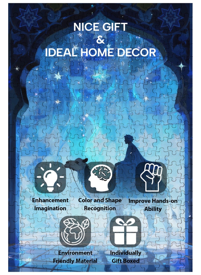 GALADUNE 300 Pieces Puzzles Jigsaws for Adults&Kids Stress Relief Toy, Unique Perfectly-Fitting Pieces, Ideal Gift for Ramadan Birthday New Year, Starring Sea Traveler - Image 5