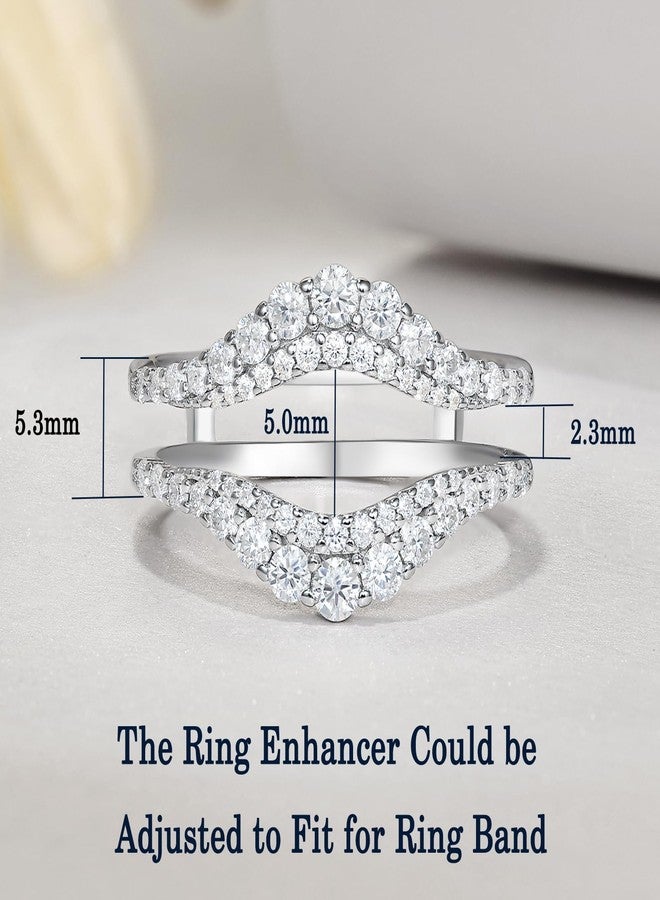 نيو شي جولري مجوهرات نيوشي، خاتم مويسانيت مُعزز، خواتم زفاف منحنية للنساء، فضة إسترليني عيار 925، خواتم خطوبة واحتفال بالذكرى السنوية، مقاس 7 - Image 4