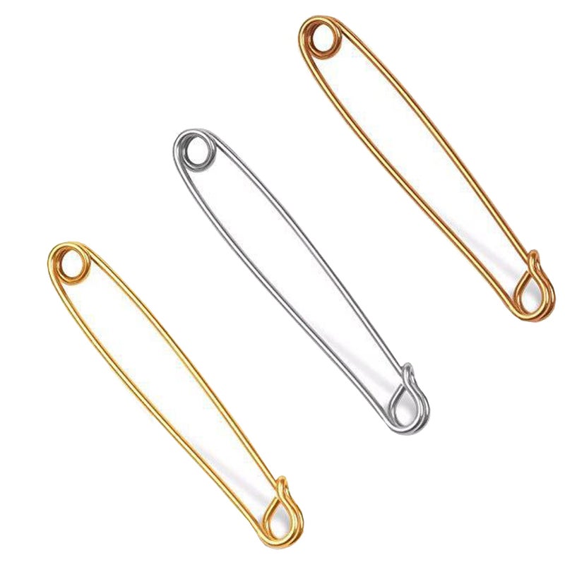Geek-M Collar Pins for Men Safety Pin Style Tie Bar for Wedding Business 3 Pcs - Image 1