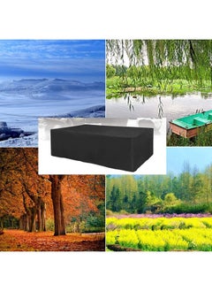 Beauenty Patio Furniture Covers Outdoor Furniture Cover Waterproof General Purpose Outside Table and Chair Heavy Duty Lawn 210D Oxford Polyester Covers 250*200*80cm(Black)  - Image 5
