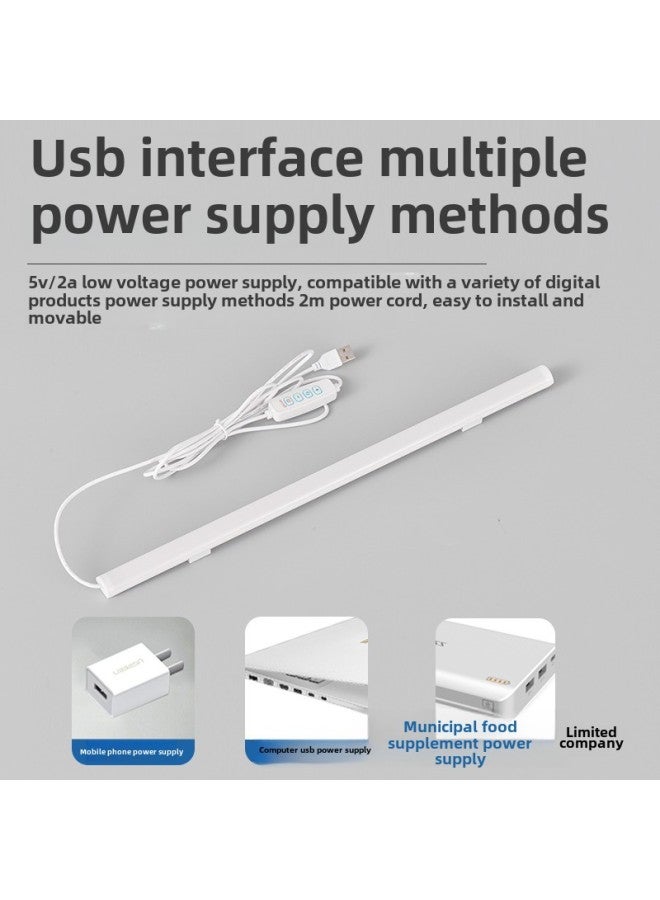 Cool Lamp College Student Dormitory Lamp Led Strip Lamp Eye Protection Study Desk Dormitory Magnetic Adsorption Usb Reading Lamp-Specifications:Monochrome White Light-ordinary Model-Power:20cm-5W  - Image 4
