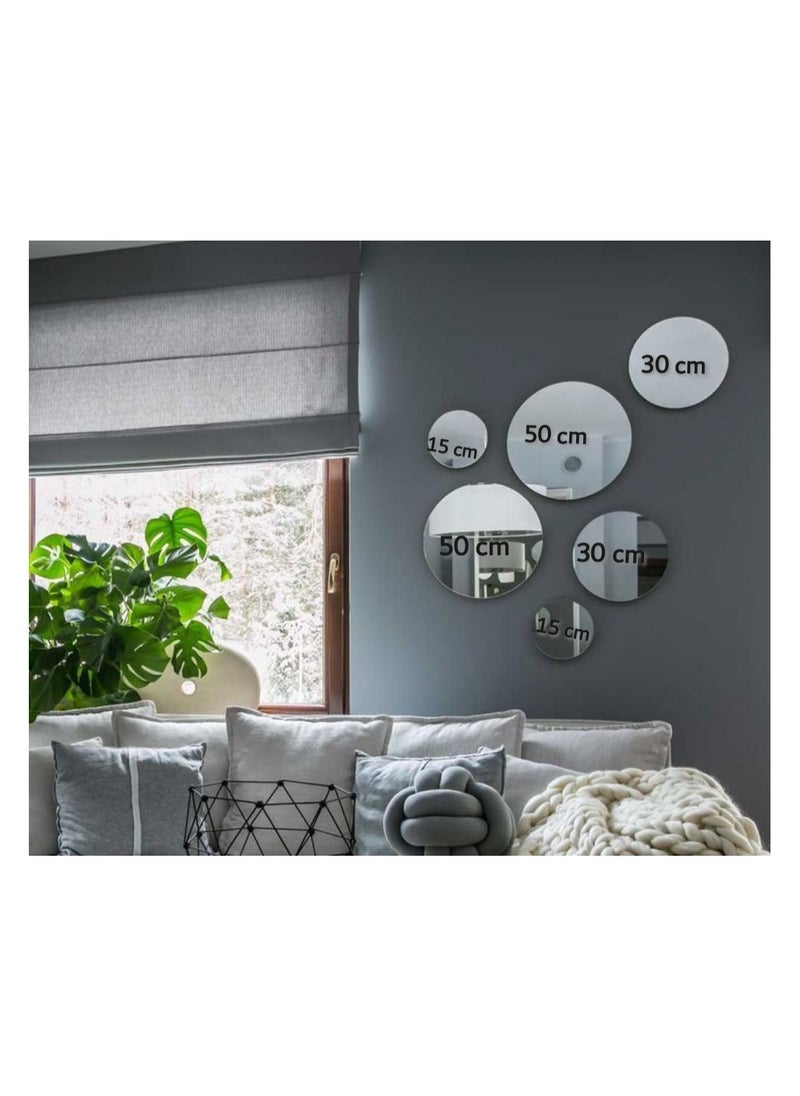 Generic 6-Piece Decorative Mirror Set 50X30X2Cm Multicolour  - Image 2