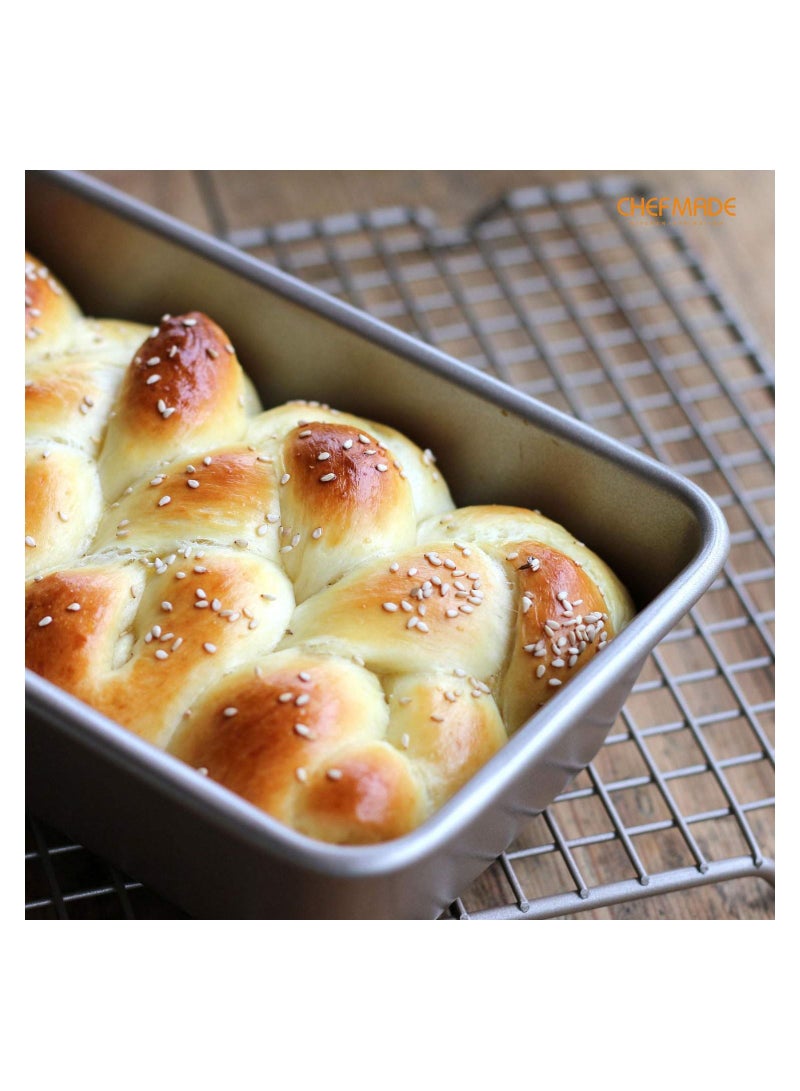 chefmade 9 Inch Rectangle Loaf Pan Non Stick Oblong Bread and Meat Bakeware - Image 5