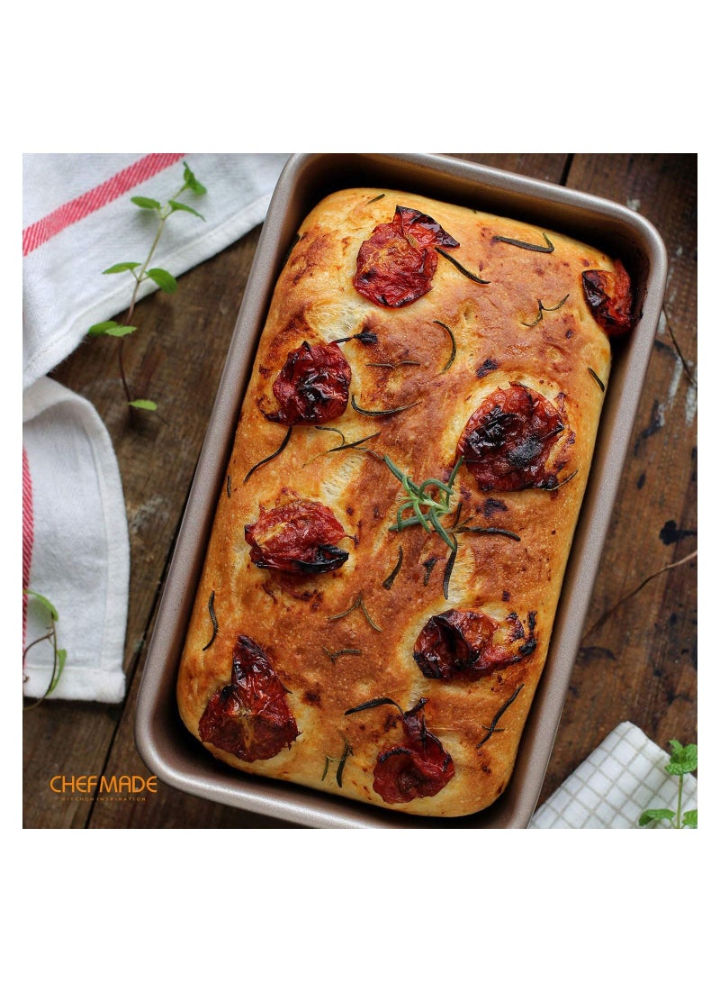 chefmade 9 Inch Rectangle Loaf Pan Non Stick Oblong Bread and Meat Bakeware - Image 4