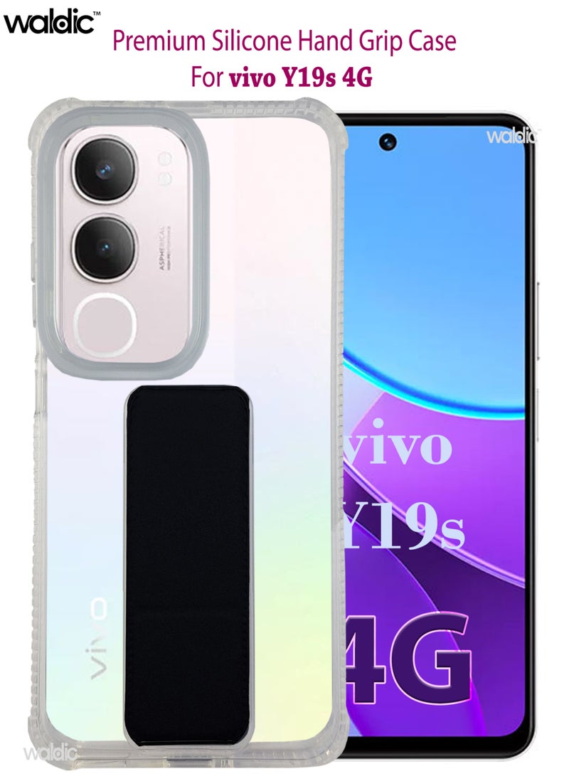 Waldic Vivo Y19s 4G Case | Designed for Vivo Y19s 4G | Slim TPU Airbag Bumper Shock Absorption Rubber Soft Silicone Case Cover Fit for Vivo Y19s 4G | Black - Image 1