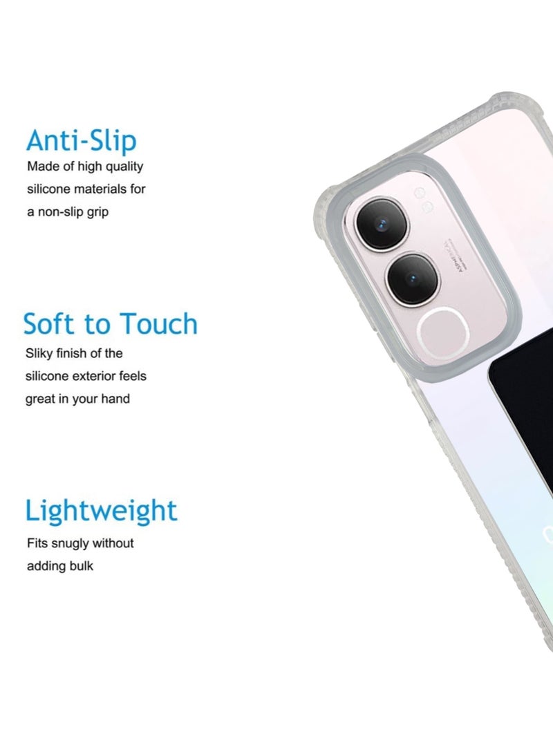 Waldic Vivo Y19s 4G Case | Designed for Vivo Y19s 4G | Slim TPU Airbag Bumper Shock Absorption Rubber Soft Silicone Case Cover Fit for Vivo Y19s 4G | Black - Image 2