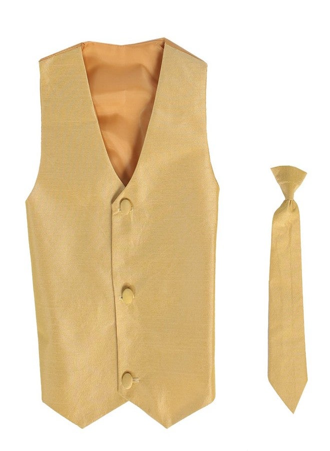 Lito Vest and Clip On Baby Boy Necktie set - GOLD - L/XL 12-24 Months - Image 1