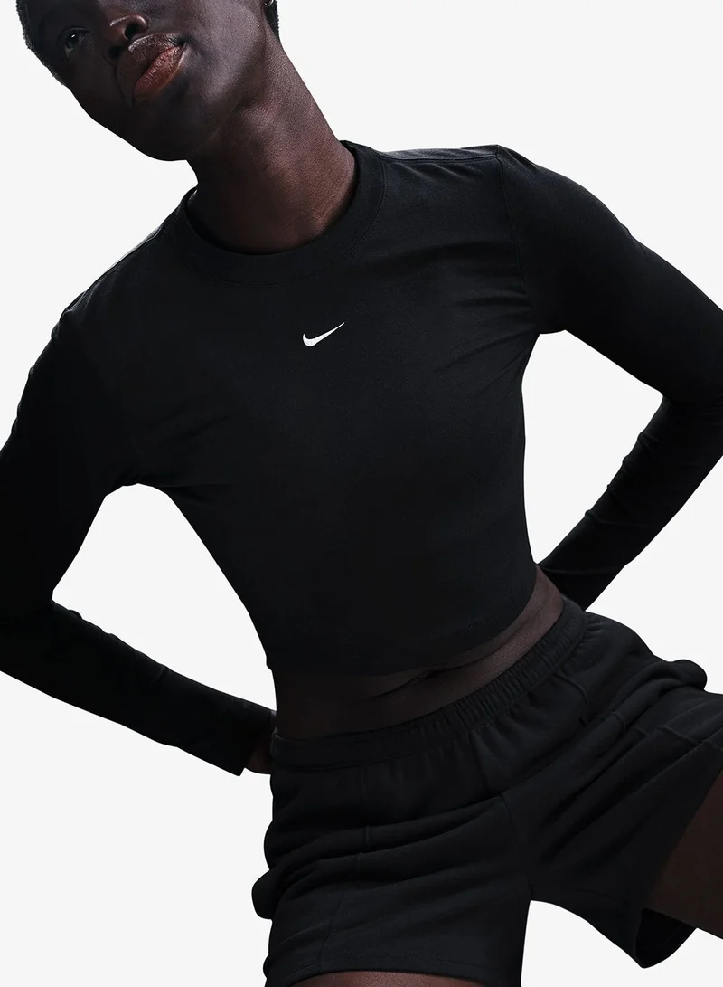 نايكي بلوزة قصيرة محبوكة مريحة