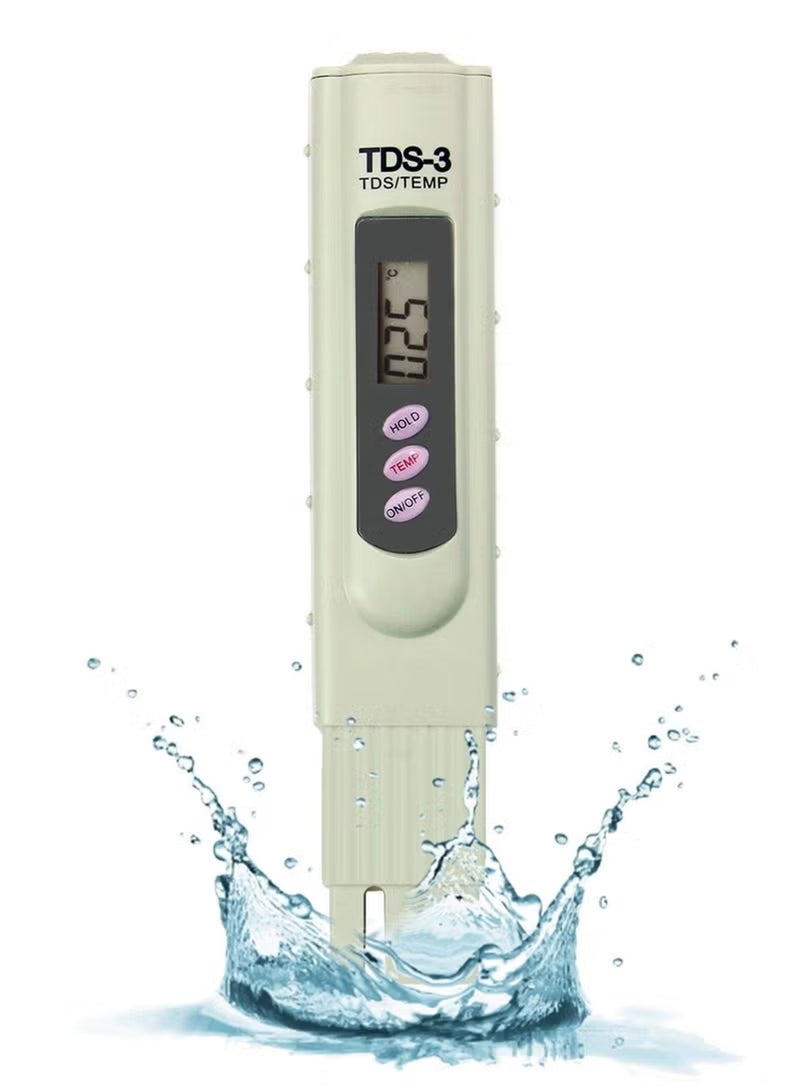 جهاز قياس نقاء جودة المياه الرقمي TDS، قلم فاحص نقاء جودة المياه الرقمي TDS، جهاز اختبار المياه الرقمي TDS – فاحص شوائب محمول لجودة مياه الشرب، يقيس المواد الصلبة الذائبة الكلية للاستخدام المنزلي وحوض السمك - Image 1