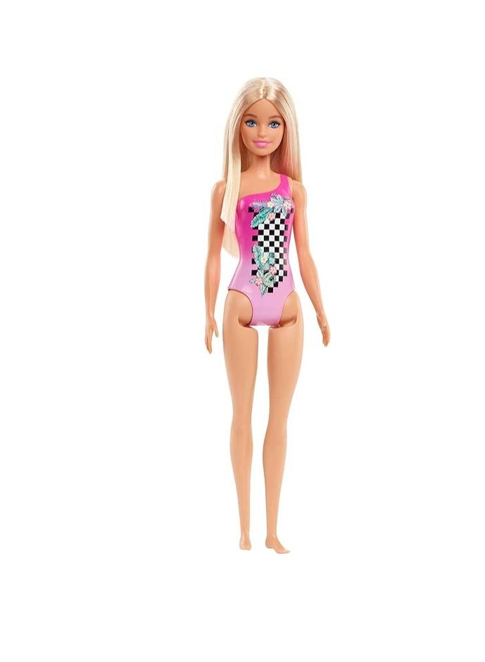 Barbie Beach Doll in Orange Swimsuit - Image 1