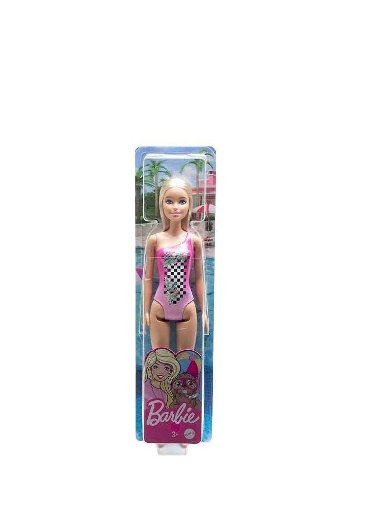 Barbie Beach Doll in Orange Swimsuit - Image 2