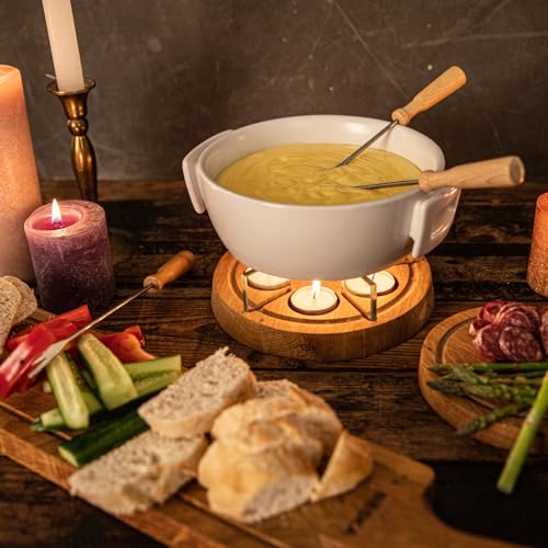 Boska Twinkle Cheese Fondue Pot - Great for Meat, Chocolate, and Cheese Snack - Serve 4 Persons Wedding Registry Items Kitchen Gifts for Family Housewarming - Use with Fondue Sticks - Image 2