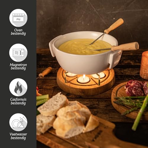 Boska Twinkle Cheese Fondue Pot - Great for Meat, Chocolate, and Cheese Snack - Serve 4 Persons Wedding Registry Items Kitchen Gifts for Family Housewarming - Use with Fondue Sticks - Image 5