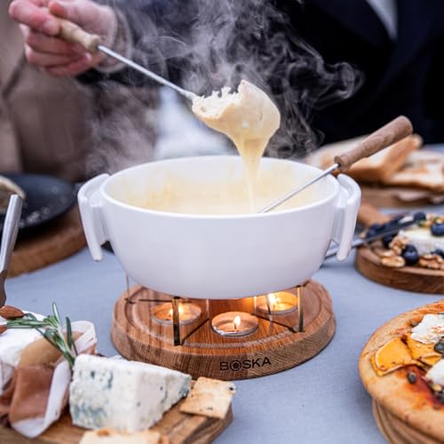 Boska Twinkle Cheese Fondue Pot - Great for Meat, Chocolate, and Cheese Snack - Serve 4 Persons Wedding Registry Items Kitchen Gifts for Family Housewarming - Use with Fondue Sticks - Image 4