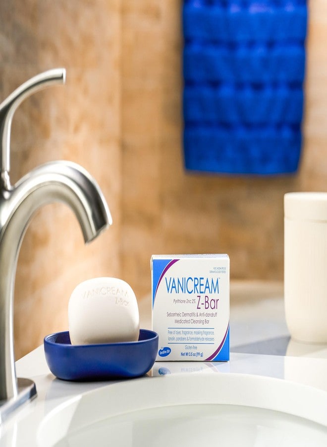 Vanicream Z-Bar, Seborrheic Dermatitis & Anti-dandruff Medicated Cleansing Bar, 2% Pyrithione Zinc Z-Bar Helps Relieve Itching, Redness and Flaking, 3.5 OZ - Image 2