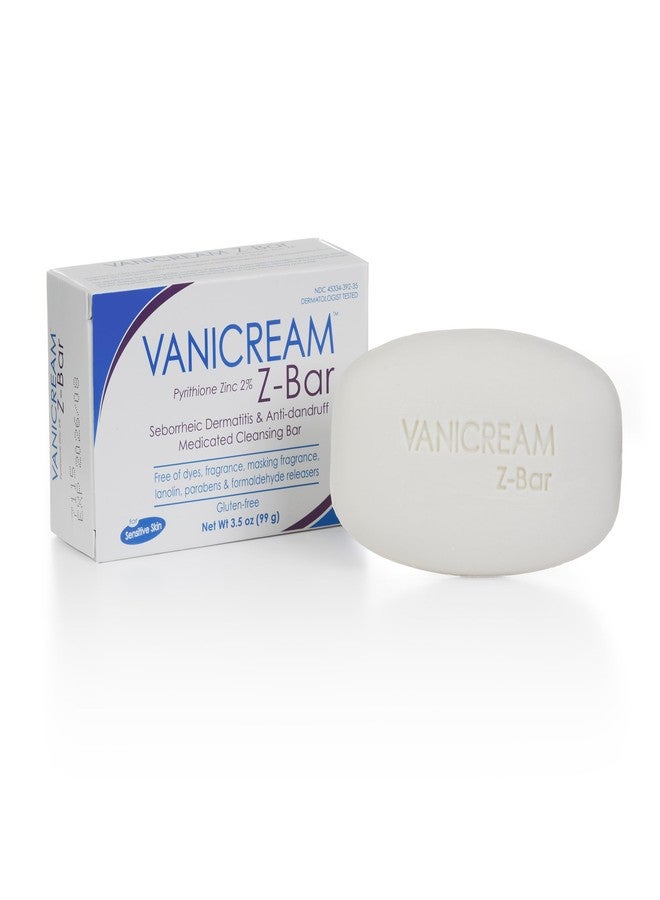 Vanicream Z-Bar, Seborrheic Dermatitis & Anti-dandruff Medicated Cleansing Bar, 2% Pyrithione Zinc Z-Bar Helps Relieve Itching, Redness and Flaking, 3.5 OZ - Image 1