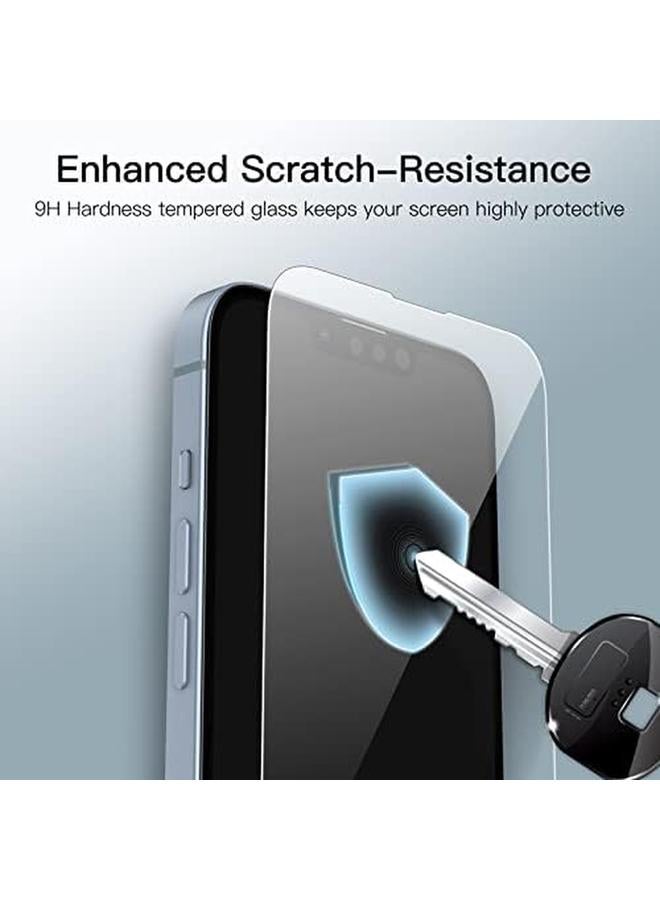 جي تيك واقي شاشة بتغطية كاملة لهاتف آيفون 14 بلس مقاس 6.7 بوصة، غلاف من الزجاج المقوى 9H، شفاف عالي الدقة، عبوة من 3 قطع - Image 4