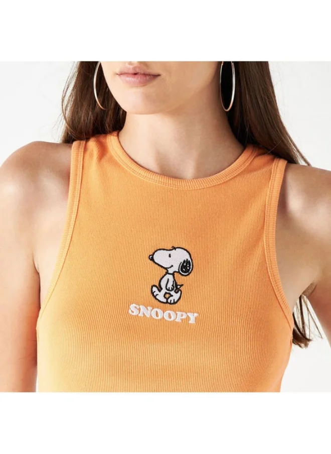 SP Characters Snoopy Dog Embroidered Tank Top