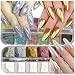 UARUOGP 2 Boxes 24 Colors Holographic Chrome Nail Powder Set - Image 2