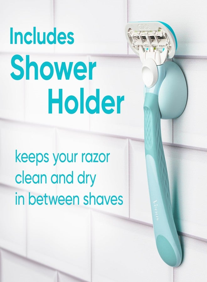 Venus Gillette Venus Extra Smooth Razor for Women, Includes 1 Reusable Razor Handle + 4 Refills, 5-Bladed, Ergonomic No-Slip Gel Handle and Shower Holder - Image 5