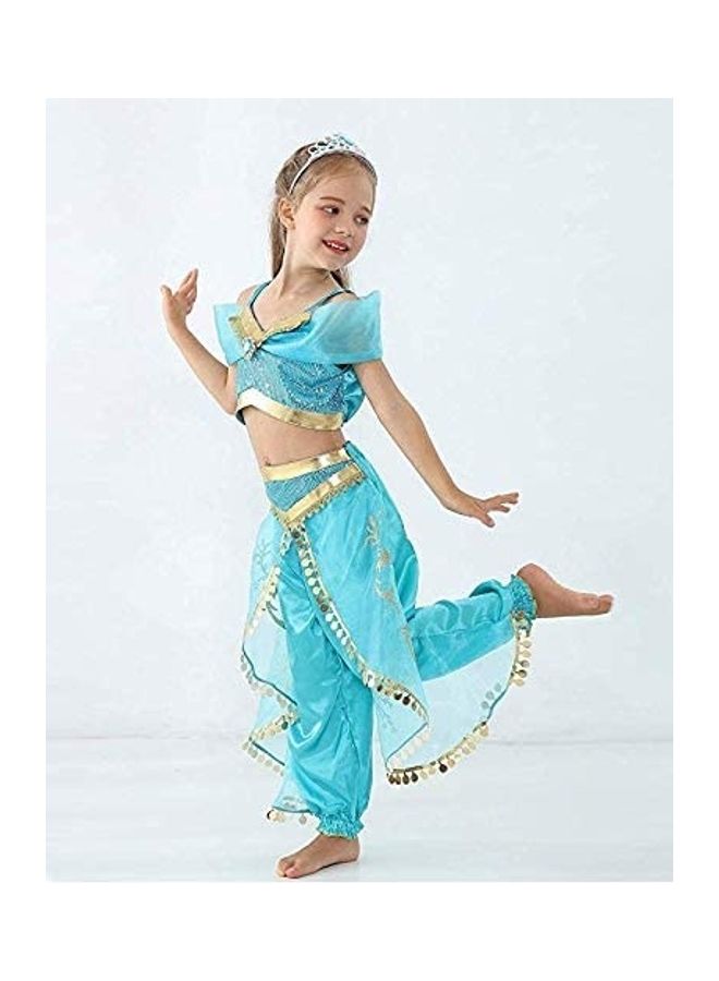 Princess Cosplay Costume For Girls Birthday Party With Jewellery 120cm - Image 4