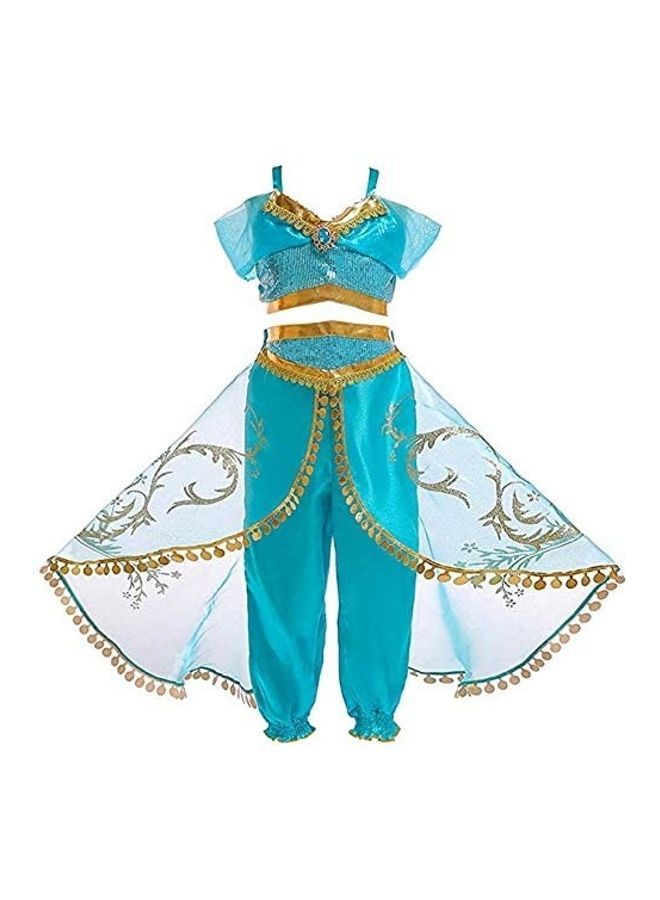 Princess Cosplay Costume For Girls Birthday Party With Jewellery 120cm - Image 1