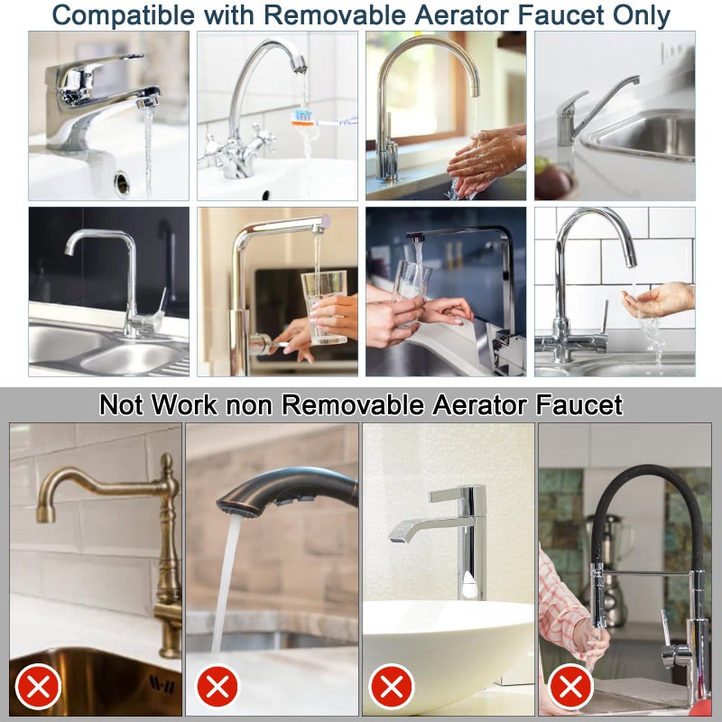 TRESSON Faucet Quick Adapter Connector with Aerator,Sink Faucet to Shower Hose/Garden Hose/Washing machine hose with Multi-Interface Converter - Image 5