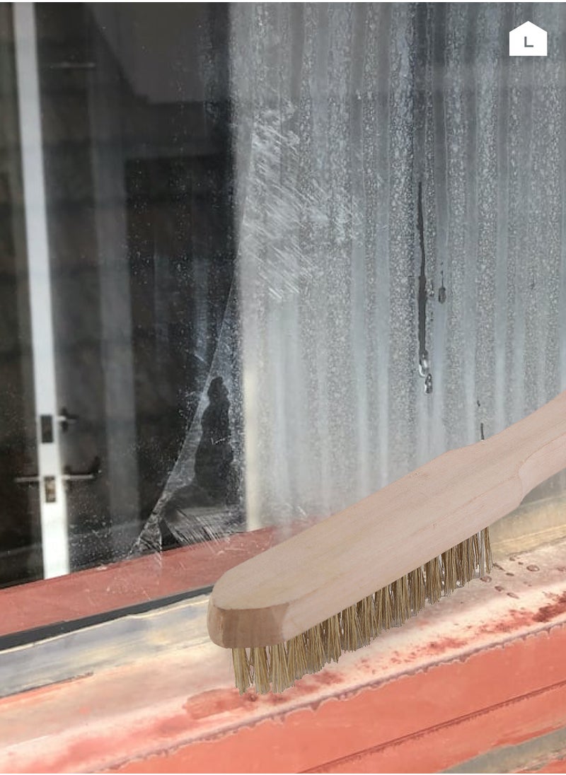 LAWAZIM Copper Brush Wood Handle|Stainless Steel Bristles|sanding brushes|Paint Scrubbing|Finishing Products|Abrasive Brushes|Scratch Brushes  - Image 5