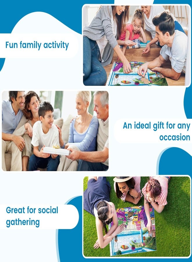 WSCXSC 300 Piece Puzzle for Adults,Jigsaw Puzzles 300 Pieces Seaside Scenery Puzzle for Kids Adult Senior Beach Jigsaw Puzzle for Adults 300 Pieces Challenging Puzzles Family Activity Game Nights Gifts - Image 5