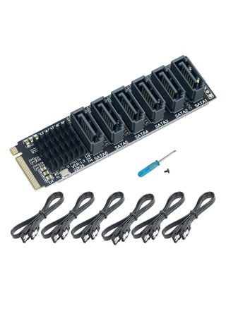 Adapter Card + 6 * SATA 3 Cables