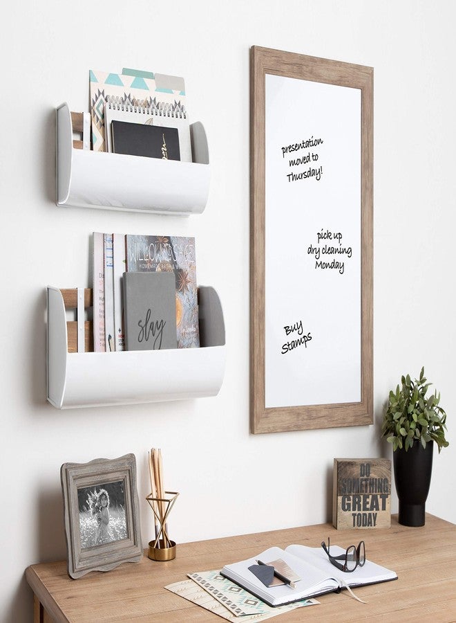 DesignOvation Beatrice Framed Magnetic Dry Erase Board, 18x27, Rustic Brown - Image 4