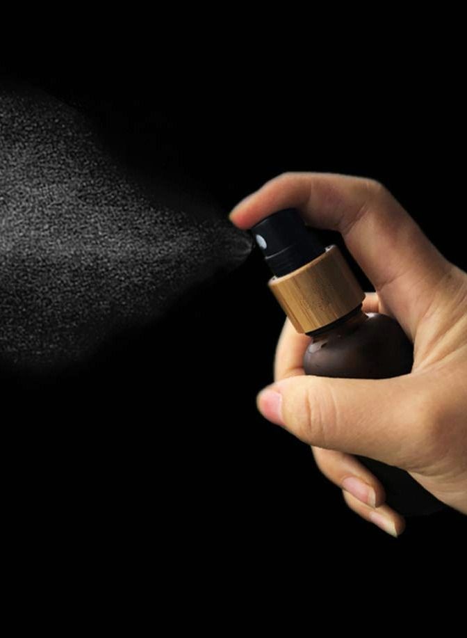 Y&D Amber Frosted Spray Bottles, Fine Mist Sprayer Glass Atomizer Bottles for Essential Oil, Perfume, Aromatherapy, and Cosmetic Liquids, 4pcs 50ml  - Image 2