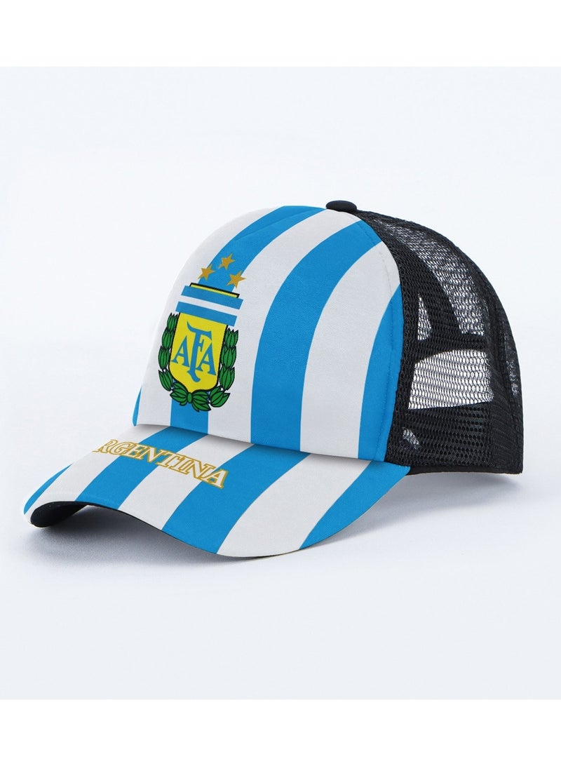 KUYING Football World Cup Baseball Hat National Team Argentina Brazil France Ltaly England Sunshade Duck Tongue Hat 