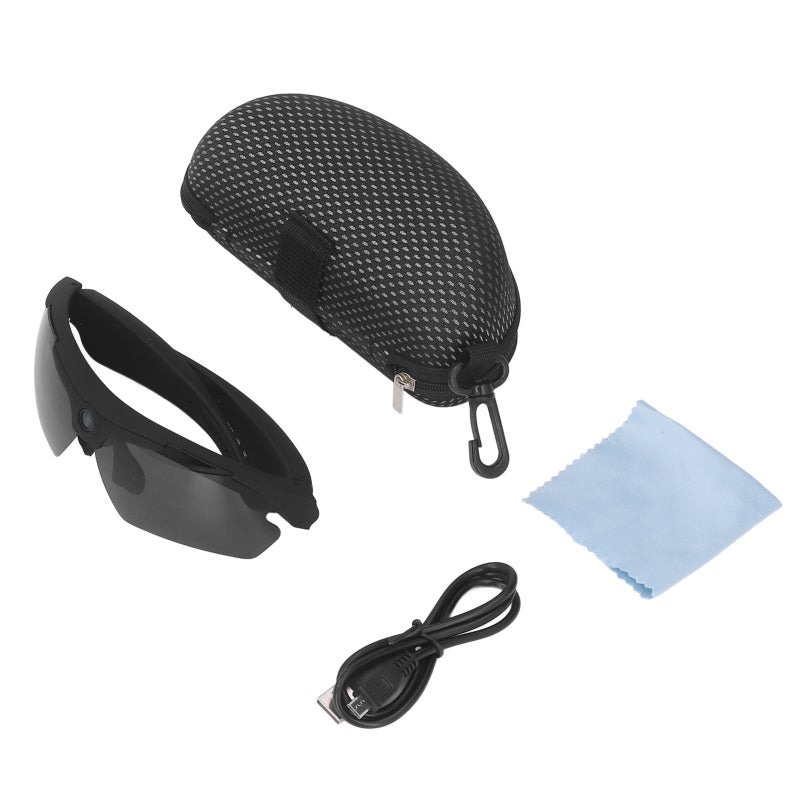 Camera Glasses: 1080P HD Camera, Black Polarized Lenses - Max 256G Storage, Wide View Angle Video Sunglasses for Driving Cycling Hiking Fishing Hunting - Image 4