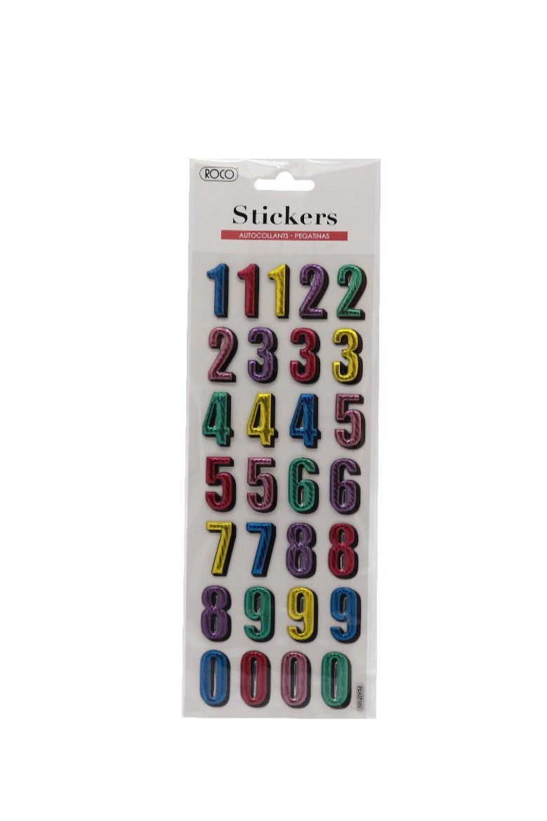 ملصقات منبثقة أرقام بارزة من ٠ إلى ٩