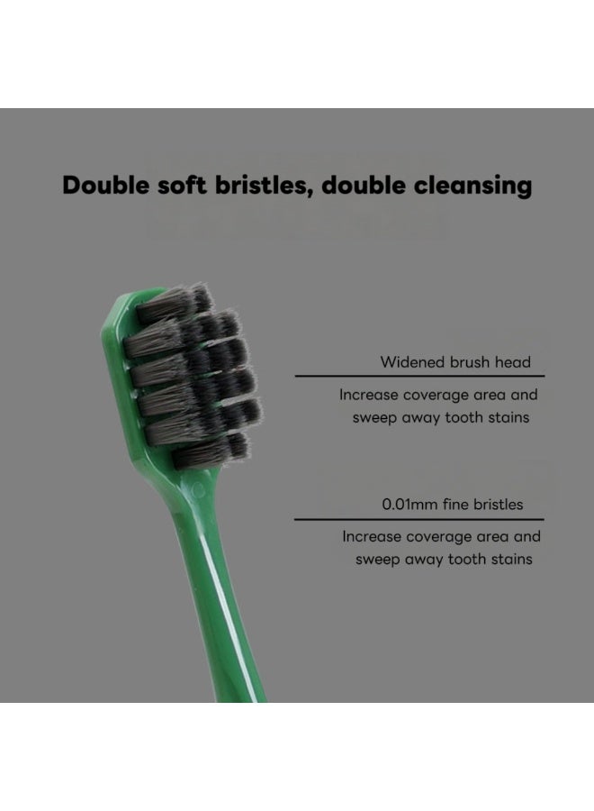 KingMa High-end light luxury forest soft bristle toothbrush handle clean adult gum protection home wide head portable gift box - Image 4