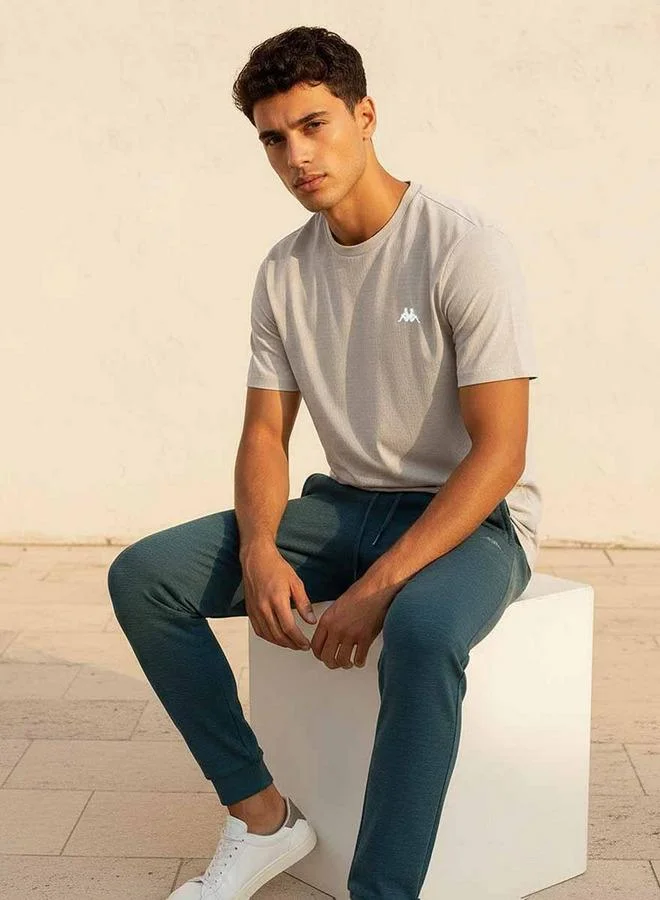 Kappa WHITE Kappa 2 Way Stretch Textured Performance T shirt for Men | Best Price UAE