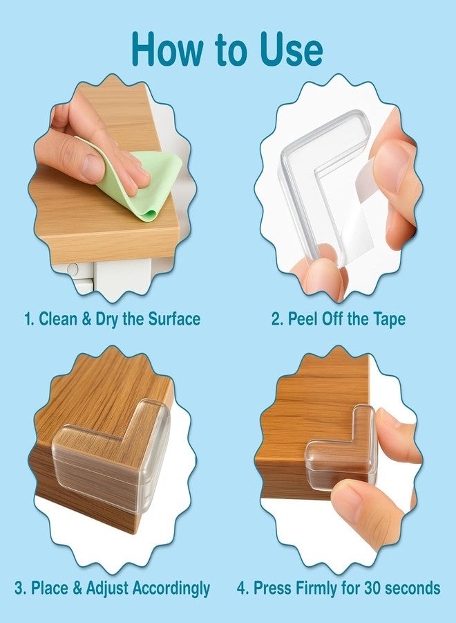 ON STORE Corner Protector for Baby, Furniture Corner Guards & Edge Safety Bumpers - Baby Proof Table Corner Cushion - Clear & Transparent Silicone Protectors for Child Safety (L-Shaped, Pack of 12) - Image 4