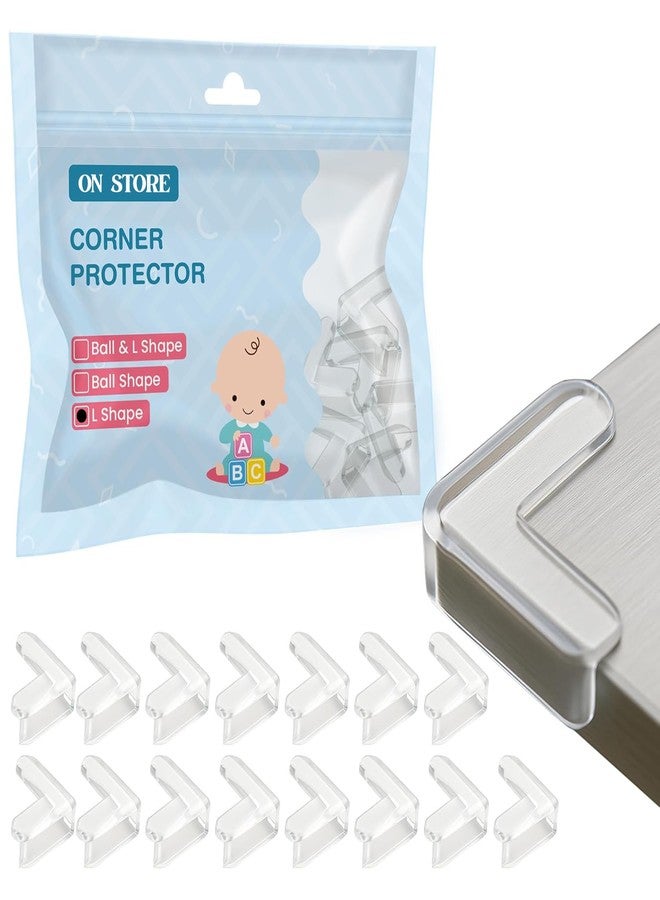 ON STORE Corner Protector for Baby, Furniture Corner Guards & Edge Safety Bumpers - Baby Proof Table Corner Cushion - Clear & Transparent Silicone Protectors for Child Safety (L-Shaped, Pack of 12) - Image 1