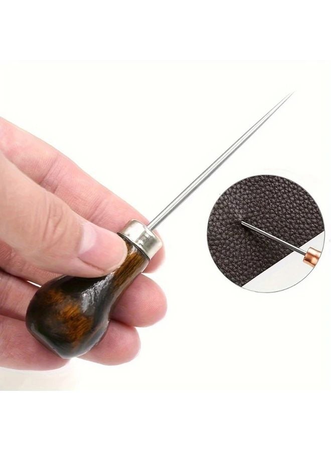 3pcs Gourd Shaped Solid Steel Cone Awls For Sewing Leather Craft Shoe Repair - Image 5