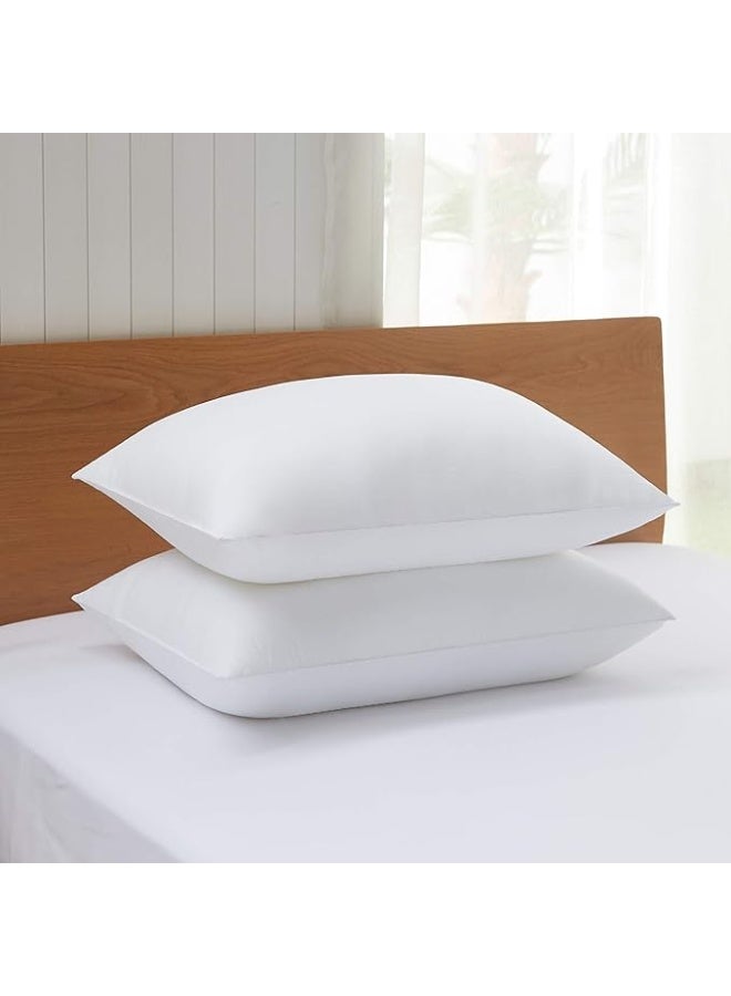 Bed Pillows 2 Pack Hotel Collection Luxury Soft Inserts for Sleeping - Breathable & Comfortable for Stomach Back Sleepers, Standard - Image 1