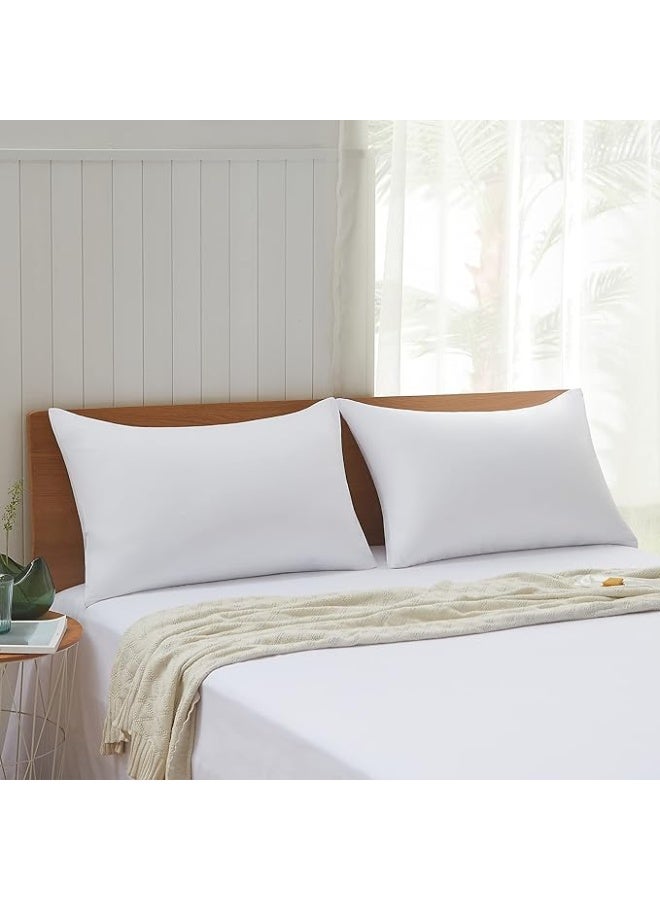 Bed Pillows 2 Pack Hotel Collection Luxury Soft Inserts for Sleeping - Breathable & Comfortable for Stomach Back Sleepers, Standard - Image 5