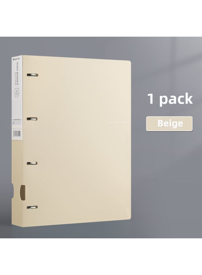 Chuangyi New A4 Loose-leaf Folder Office Information Test Paper Storage Folder 4-hole Fast Labor Folder D-type Punching Folder - Image 1