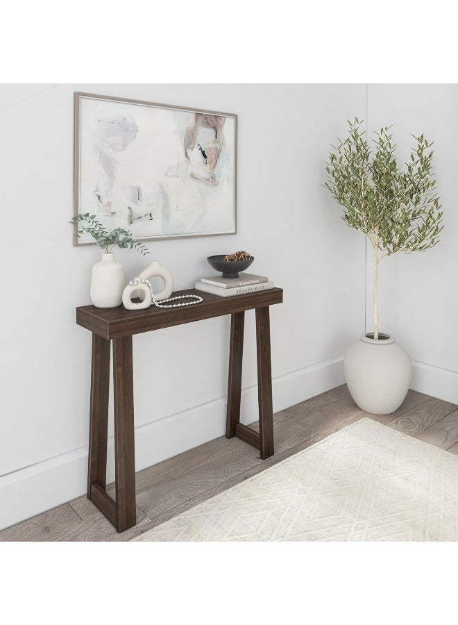 Generic Plank+Beam  Solid Wood Console Table, 37 Inch, Sofa Table, Narrow Entryway Table For Hallway, Behind The Couch, Living Room, Foyer, Easy Assembly, Walnut  - Image 1